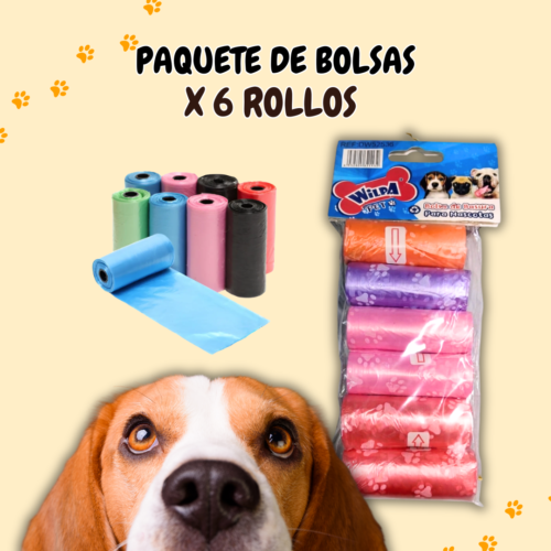 Paquete de Bolsas x 6 Rollos