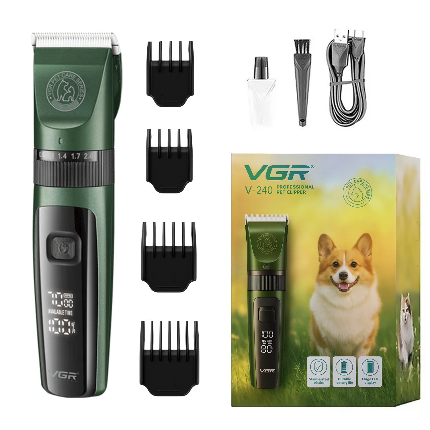 Rasuradora Quirúrgica Veterinaria VGR V-240 | Inalámbrica y Profesional PACK X 2 - Imagen 4